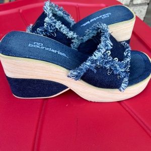 Denim Frayed Sandle